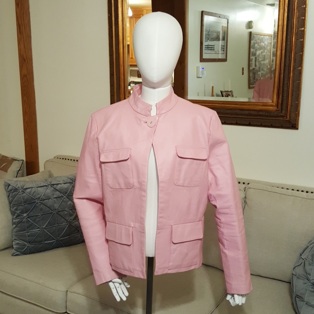 Pink LEATHER Jacket 18
